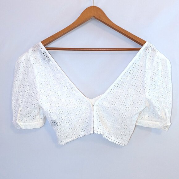 NWOT Majorelle | Revolve White Eyelet Crop Top "Franca" Coquette | Size Small - Picture 7 of 12